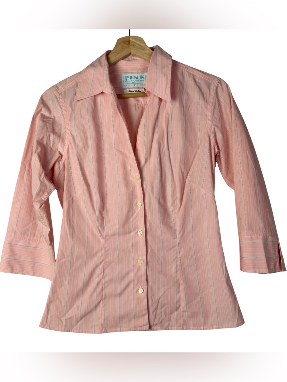 PINK Thomas Pink Pink Stripe Y2K Half Sleeve Button Down 6